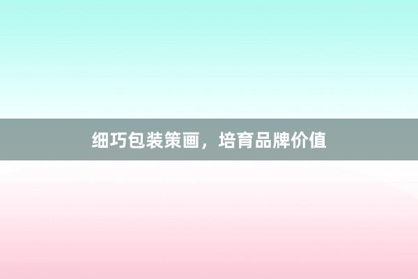 细巧包装策画，培育品牌价值