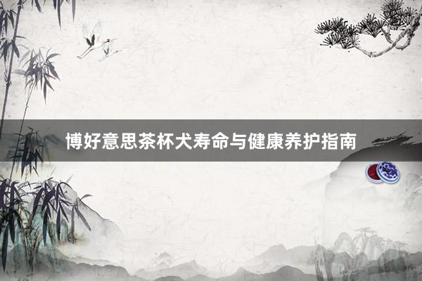 博好意思茶杯犬寿命与健康养护指南