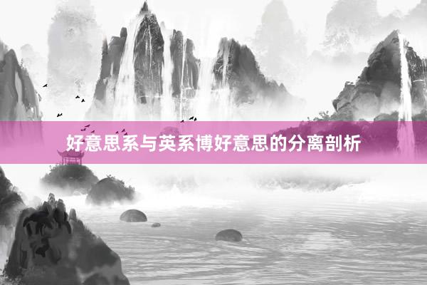 好意思系与英系博好意思的分离剖析